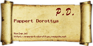 Pappert Dorottya névjegykártya